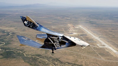 Virgin Galactic SpaceshipTwo Unity over New Mexico, May 1, 2020.