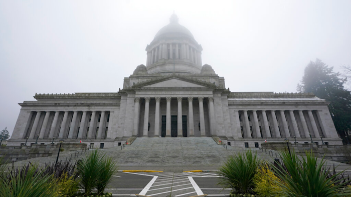 Legislative Building at the Capitol, Olympia, Wash., Jan. 7, 2021.
