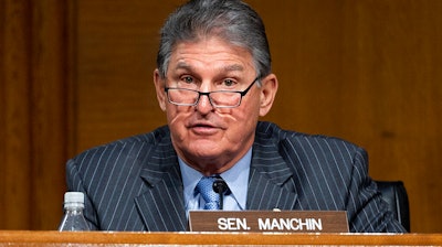Sen. Joe Manchin, D-W.Va., during a hearing on Capitol Hill, Jan. 27, 2021.