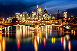 Banking district on the river Main, Frankfurt, Germany, Feb. 4, 2021.