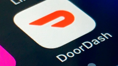 DoorDash app on a smartphone in New York, Feb. 27, 2020.
