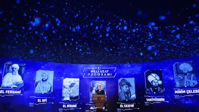 Turkish President Recep Tayyip Erdogan speaks in Ankara, Feb. 9, 2021.
