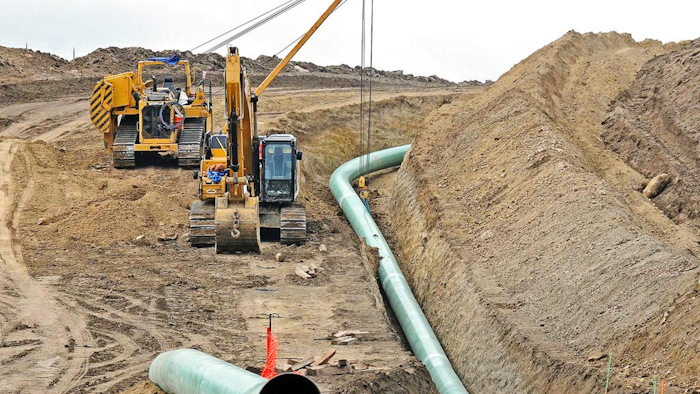 Heavy equipment at a site where sections of the Dakota Access pipeline are being buried near St. Anthony, N.D., Oct. 5, 2016.