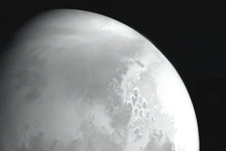 Mars as seen by China's Tianwen-1 probe.