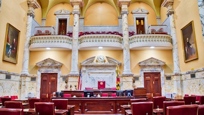 Senate Chamber, Maryland Statehouse, Annapolis.