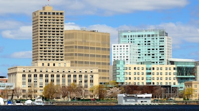 Cambridge, Mass., across from the Charles River.