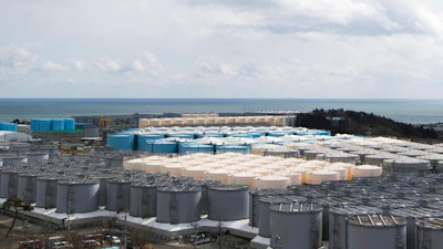 Tanks storing radioactive water.