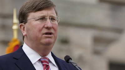 Mississippi Gov. Tate Reeves during his State of the State speech in Jackson, Jan. 26, 2021.