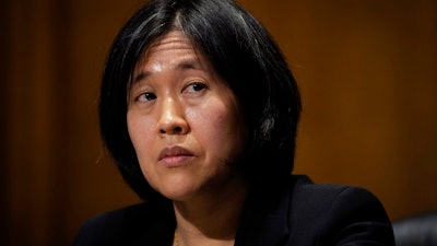 Katherine Tai at a Senate Finance Committee on Capitol Hill, Feb. 25, 2021.