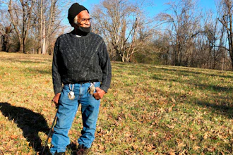 Clyde Robinson, 80, on his property in Memphis, Jan. 28, 2021.