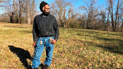 Clyde Robinson, 80, on his property in Memphis, Jan. 28, 2021.