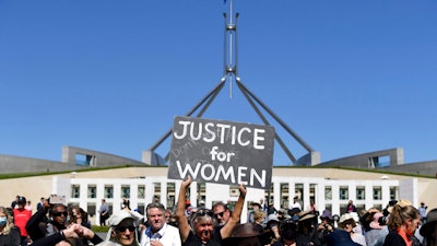 Women's March 4 Justice, Canberra, March 15, 2021.