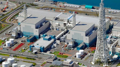 Aerial photo of reactors No. 6 and No. 7, Kashiwazaki-Kariwa nuclear power plant, Sept. 30, 2017.