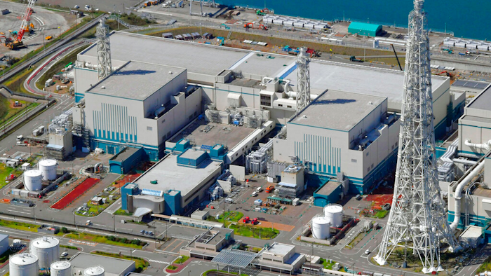 Aerial photo of reactors No. 6 and No. 7, Kashiwazaki-Kariwa nuclear power plant, Sept. 30, 2017.