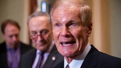 Sen. Bill Nelson, D-Fla., attends a news conference at the Capitol in Washington, Nov. 13, 2018.