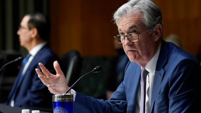 Federal Reserve Chairman Jerome Powell testifies before the Senate Banking Committee on Capitol Hill, Dec. 1, 2020.