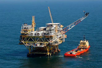 A rig and supply vessel off the cost of Louisiana, April 10, 2011.
