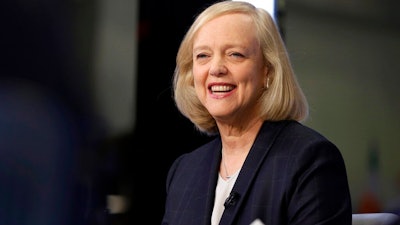 Meg Whitman interviewed on the floor of the New York Stock Exchange, Nov. 2, 2015.