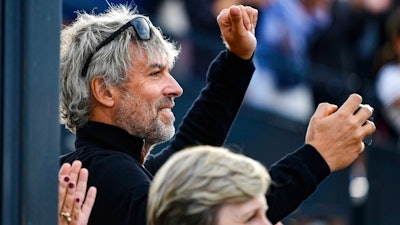 Petr Kellner, PPF's main shareholder, watches his daughter compete during the equestrian CET Prague Cup, CSIO Grand Prix, Prague, August 23, 2020.