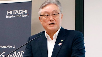 Hitachi Chief Executive Toshiaki Higashihara during a press conference in Tokyo, Sept. 24, 2019.