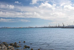 Shipyard in Constanta, Romania.
