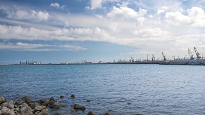 Shipyard in Constanta, Romania.