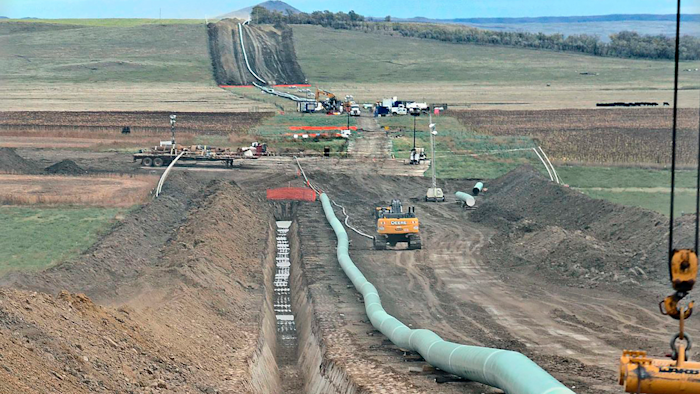 Construction on the Dakota Access pipeline, Oct. 2016.