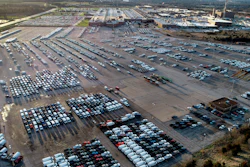 General Motors assembly plant and parking lot, Wentzville, Mo., March 24, 2021.