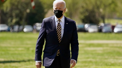 President Joe Biden on the National Mall in Washington, April 5, 2021.