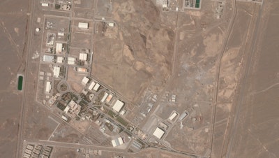Satellite photo of Iran's Natanz nuclear facility, April 7, 2021.