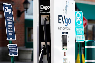 EVgo electric vehicle charging station at Willow Festival shopping plaza, Northbrook, Ill., March 31, 2021.