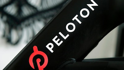 Peloton stationary bicycle in San Francisco, Nov. 19, 2019.