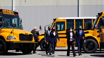 Vice President Kamala Harris tours Thomas Built Buses, High Point, N.C.,, April 19, 2021.