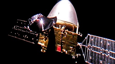 The Tianwen-1 probe en route to Mars, Dec. 16, 2020.