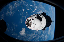SpaceX Crew Dragon capsule approaches the International Space Station for docking, April 24, 2021.