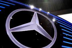 In this Feb. 2, 2017 file photo the logo of Mercedes is photographed in Stuttgart, Germany. Germany's Daimler Truck AG and Sweden's Volvo Group say they plan to jointly manufacture hydrogen fuel cells for trucks in Europe starting in 2025 and called on European Union policy makers to boost incentives for climate-neutral technologies.