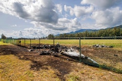 Site of a Beechcraft King Air twin-engine plane crash, Mokuleia, Hawaii, June 22, 2019.