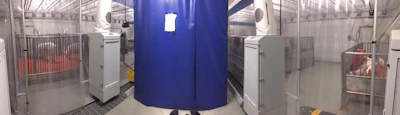 The ultraclean SCID pig biocontainment facility in Ames, Iowa.