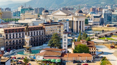 City center, Skopje, North Macedonia.