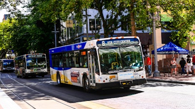 Bus in Portland, Ore., July 2015.