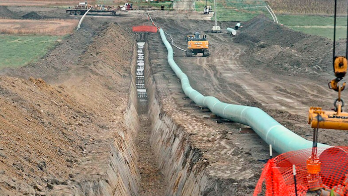 The Dakota Access Pipeline under construction, October 2016.
