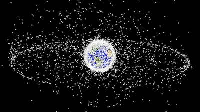 Every dot in this image represents a known piece of space debris.