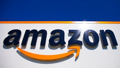 Amazon logo in Douai, France, April 16, 2020.