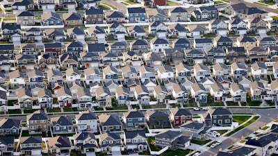 Rows of homes in suburban Salt Lake City, April 13, 2019.