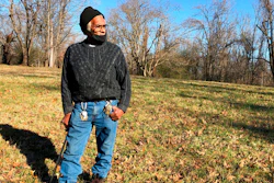 Clyde Robinson, 80, speaks with a reporter while standing on his land, Memphis, Jan. 28, 2021.