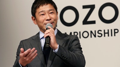 Zozo Chief Executive Yusaku Maezawa during a press conference in Tokyo, Nov. 20, 2018.
