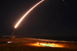 An unarmed Minuteman 3 intercontinental ballistic missile launches during a test at Vandenberg Air Force Base, Calif., Feb. 23, 2021.