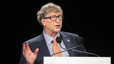 Bill Gates at a Global Fund to Fight AIDS event, Lyon, France, Oct. 10, 2019.
