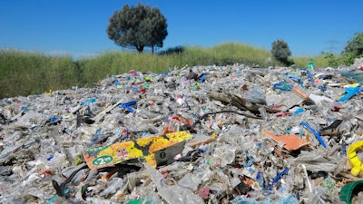 Illegal garbage dump near Alibeykoy Dam on the outskirts of Istanbul, May 19, 2021.
