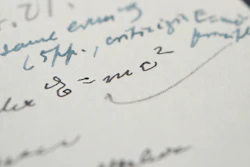 A letter written by Albert Einstein in which he wrote out his famous 'E = mc2' equation.